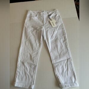 Glik’s Juniors Size 5 Cuffed White Jeans NWT